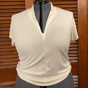 White business v neck